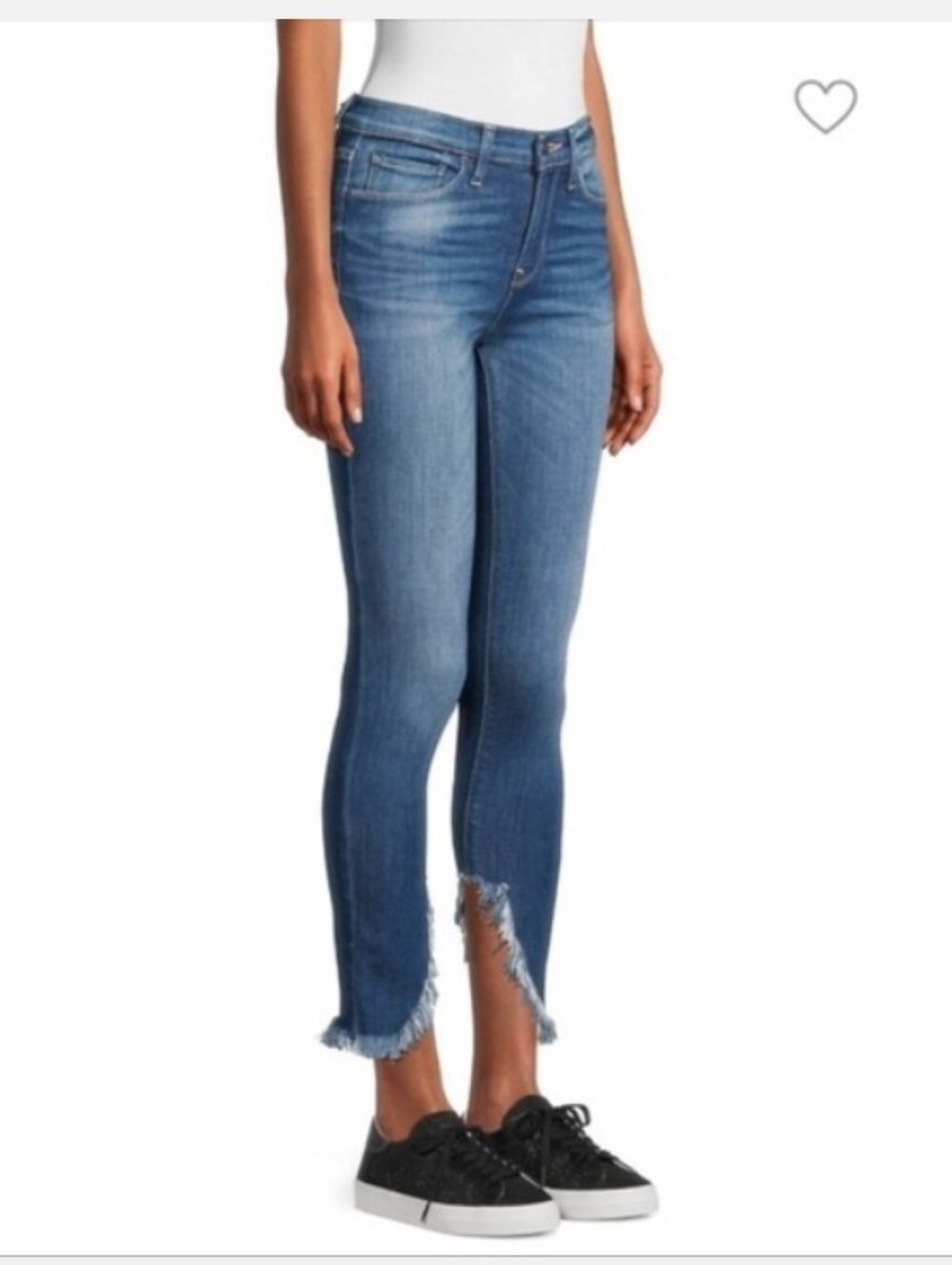 Hudson Nico Super Skinny Frayed Hem Jeans
